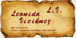 Leonida Viciknez vizit kartica